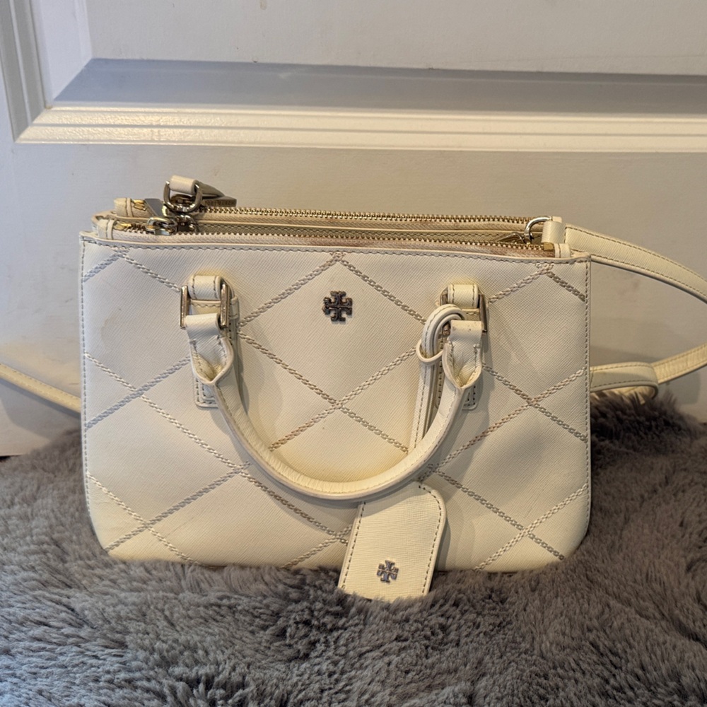 Tory Burch Robinson Stitched Micro Double-zip Tote